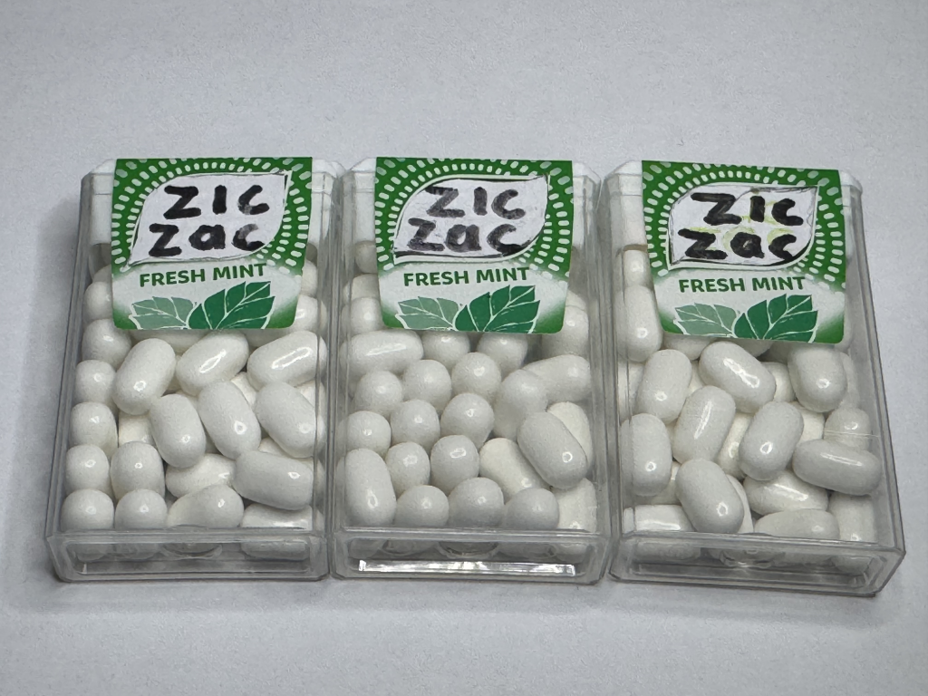 3 Packungen ZicZac ähnlich dem von TicTac
